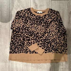 Loft Animal Print Pullover Sweater Size XL